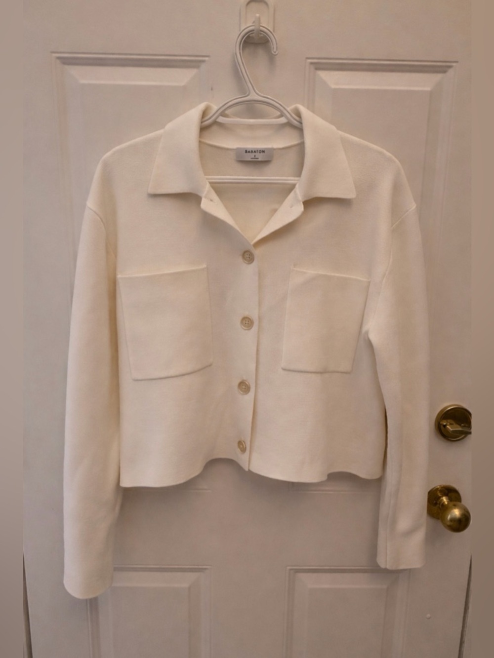 White Aritzia sweater babaton